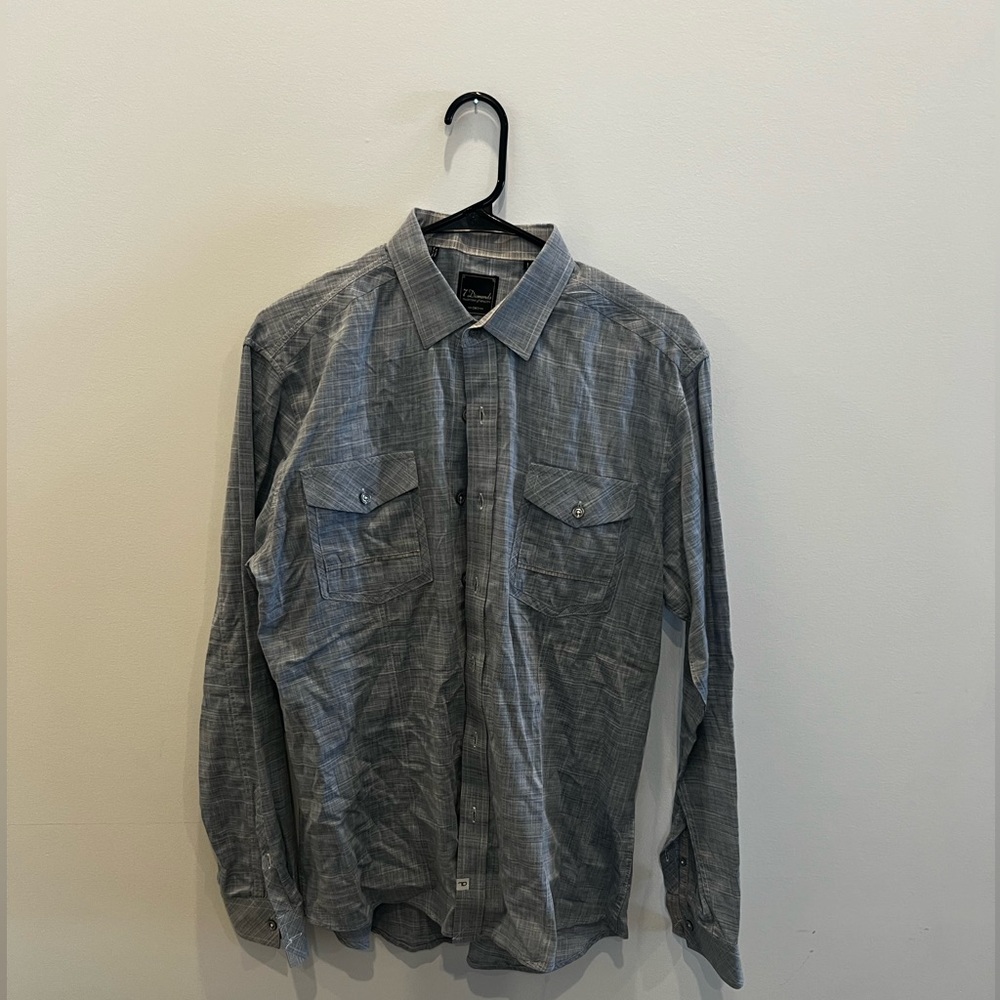 7 Diamonds Charcoal Button-Up Shirt